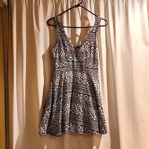 Express Black and White Dress Small